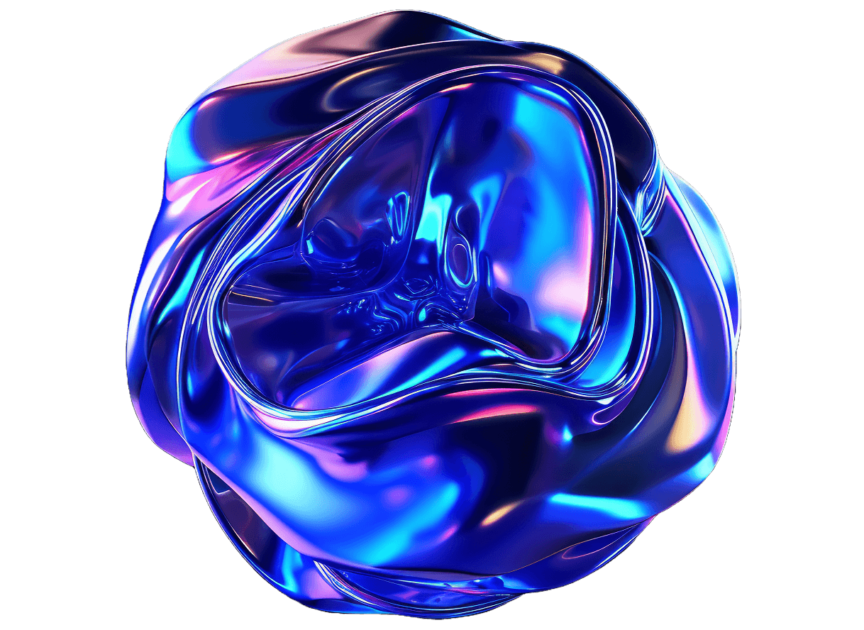 Abstract iridescent 3D sphere